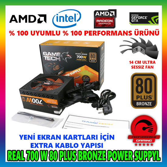 GAMETECH GTP-700 700W 80 PLUS POWER SUPPLY GAMETECH GTP-700 700W 80 PLUS POWER SUPPLY